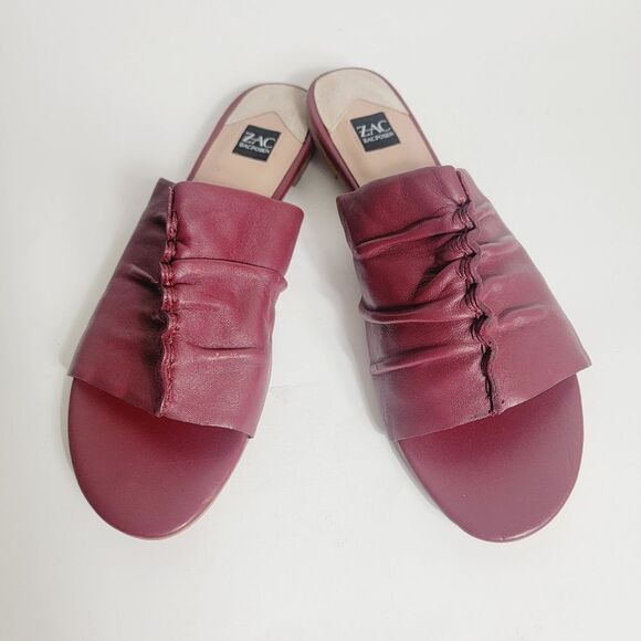 ZAC Zac Posen Yana Womens Slide Dark Red Sandal Size 11 - Picture 4 of 10